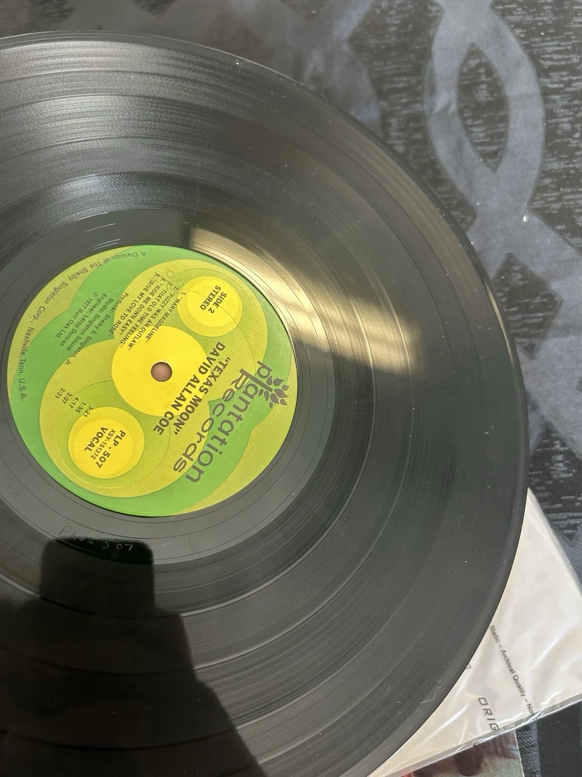SIGNED David Allan Coe Texas Moon Original Autographed Vinyl Record, image 4