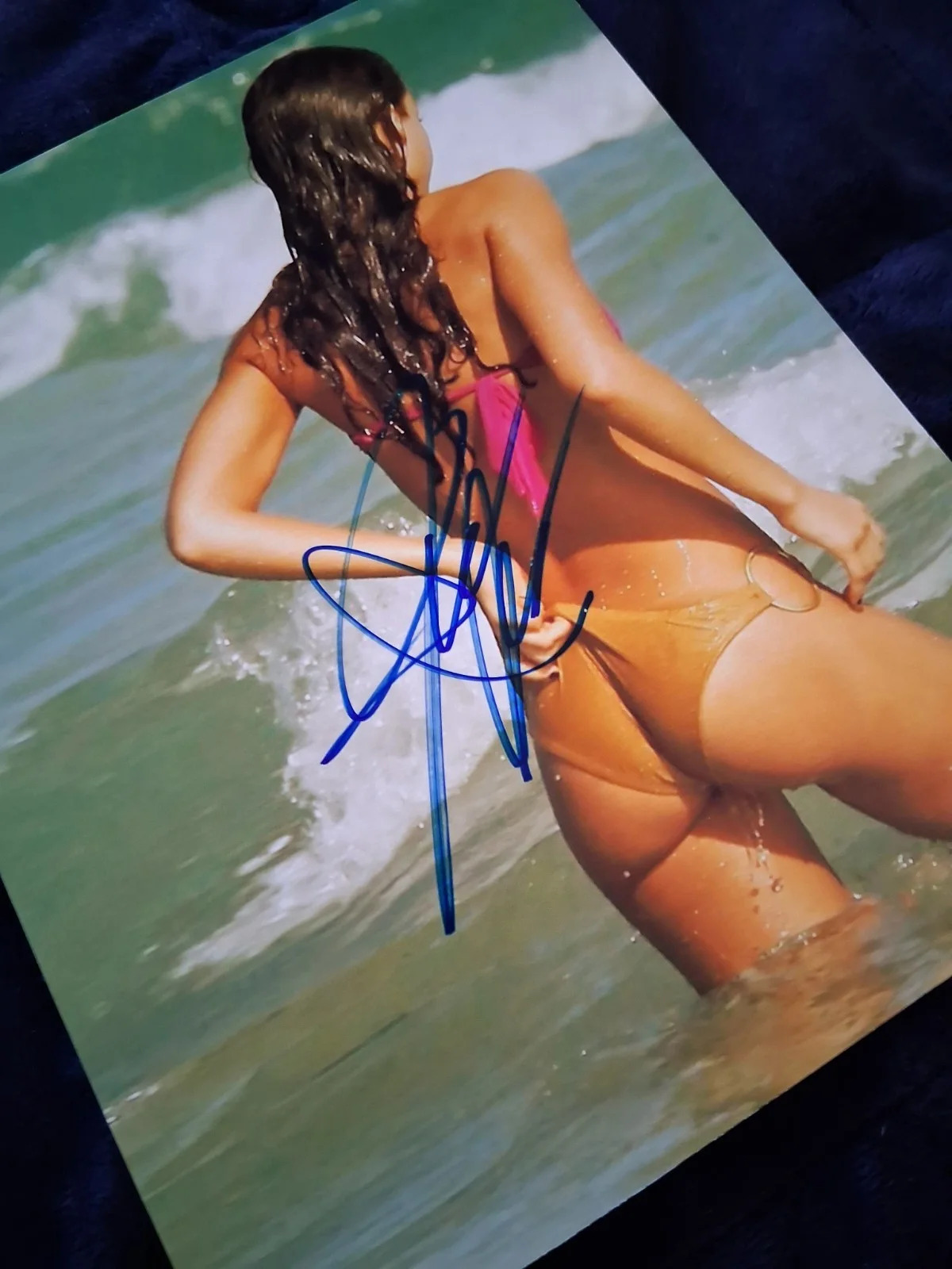 Jessica Alba — Jessica Alba meeting the waves signed photo 7 7/8x9 7/8 Into the Blue, Sin City, изображение 5