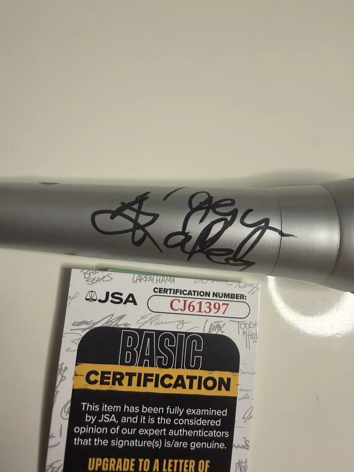 Iggy Azalea Rapper Autographed Microphone Fancy Black Widow JSA COA, image 2