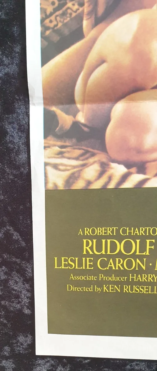 VALENTINO 1977 Portrait Film Poster Rudolf Nureyev Ken Russell Folded, изображение 3