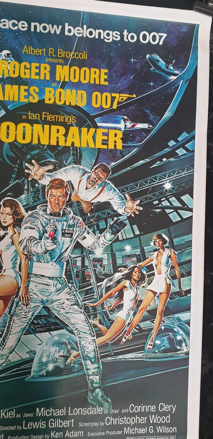 Moonraker James Bond UK Quad 40x30 Pyramid Reprint Roger Moore, изображение 3