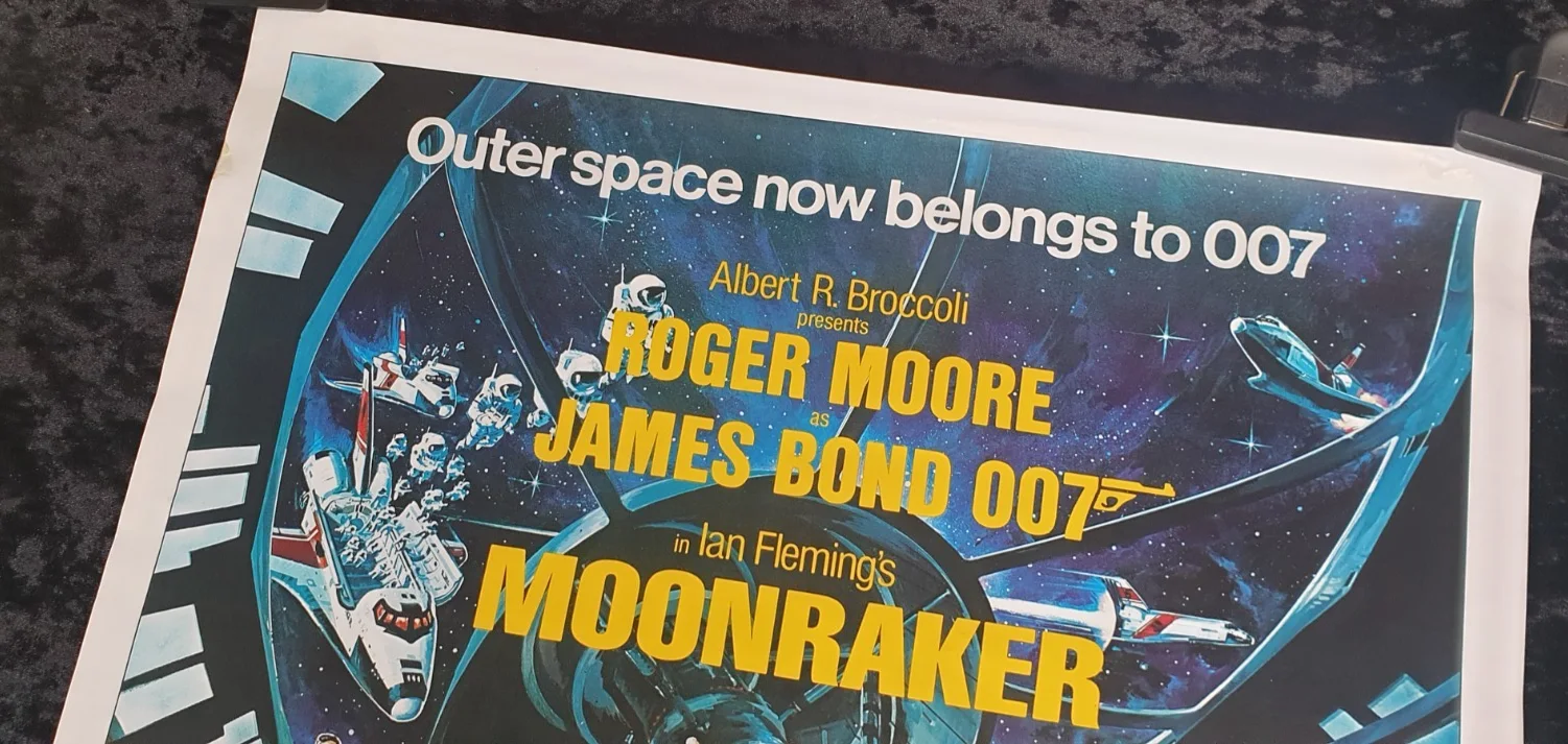 Moonraker James Bond UK Quad 40x30 Pyramid Reprint Roger Moore, изображение 4