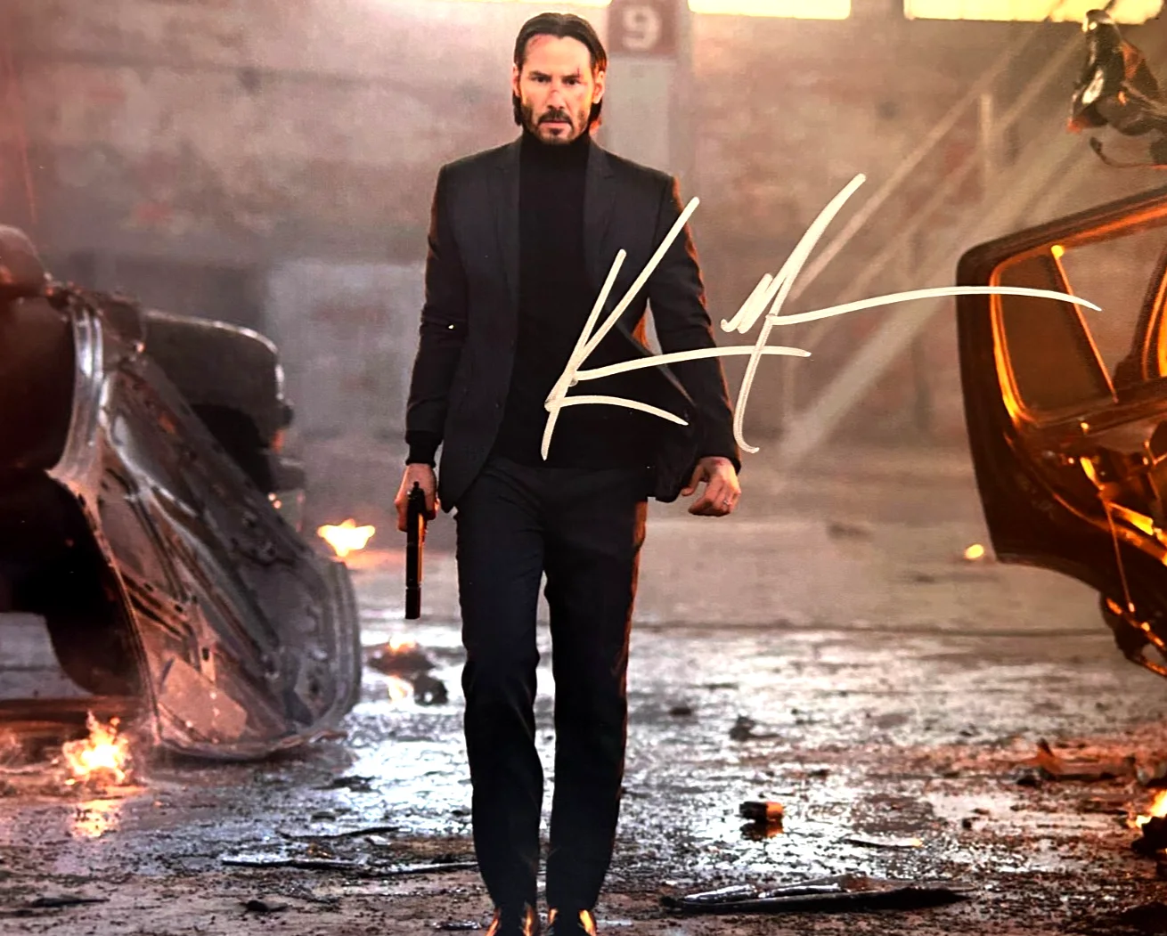 Keanu Reeves — KEANU REEVES Signed JOHN WICK 8x10" Authentic Original Autograph GENUINE w/COA, image 3