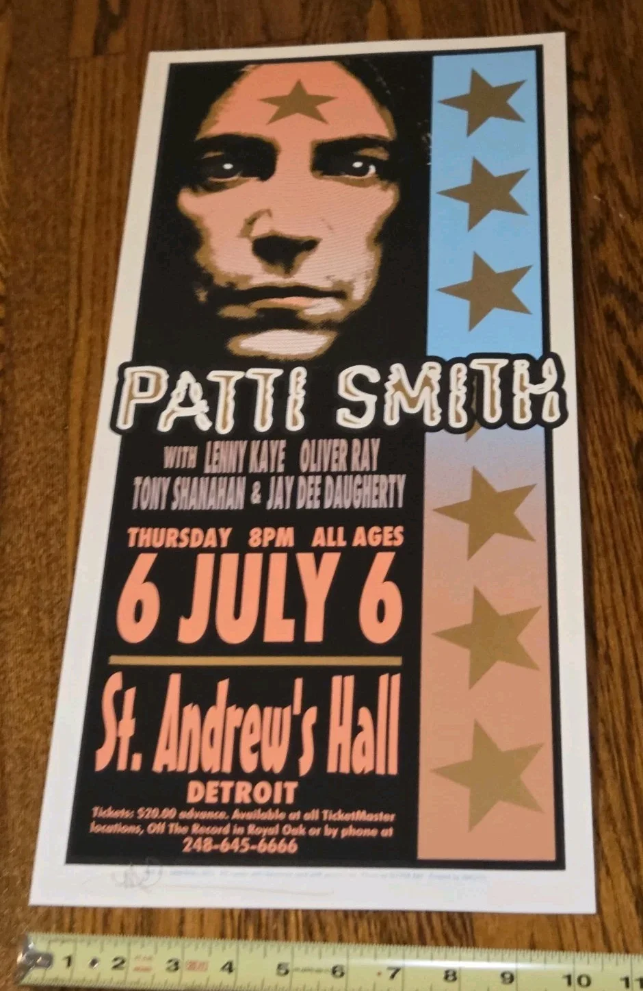 Patti Smith Detroit Michigan Concert Art Print Poster Signed By Mark Arminski, изображение 2