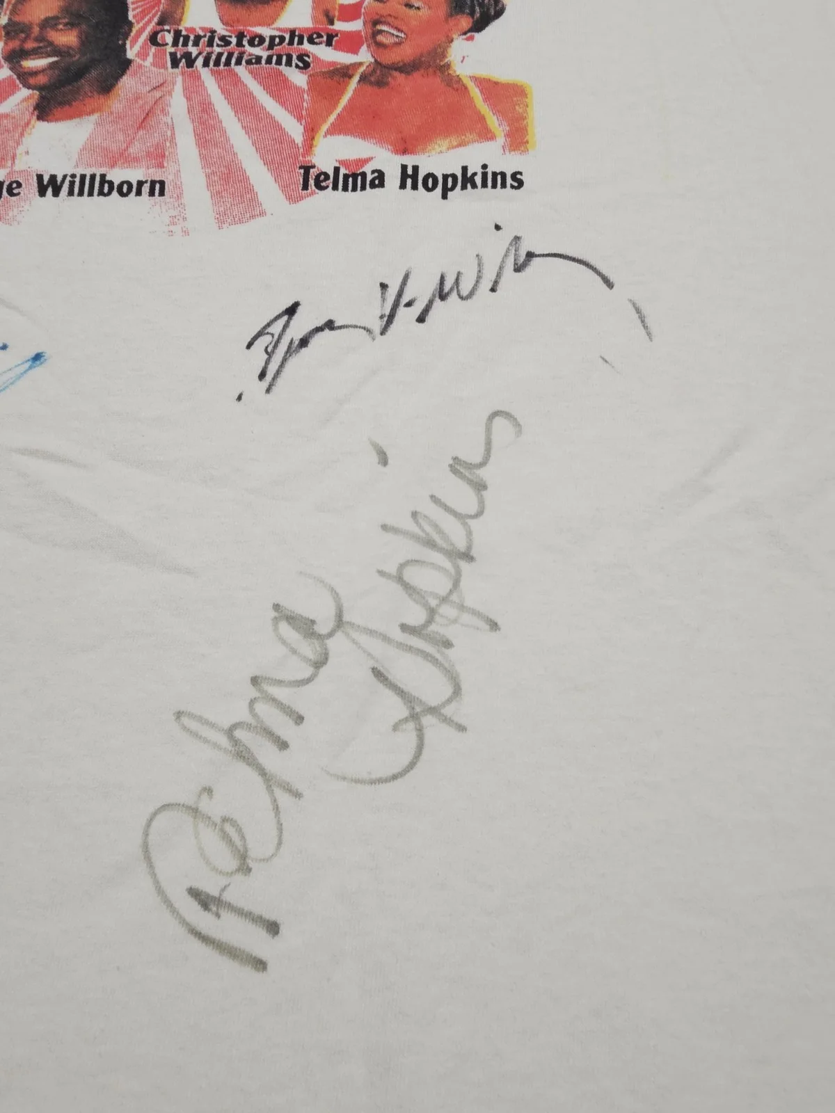 Jackee Harry Telma Hopkins Christopher Williams George Willborn — RARE The Clean Up Woman Play T-Shirt Signed By Cast Telma Hopkins Jackee Harry, изображение 3