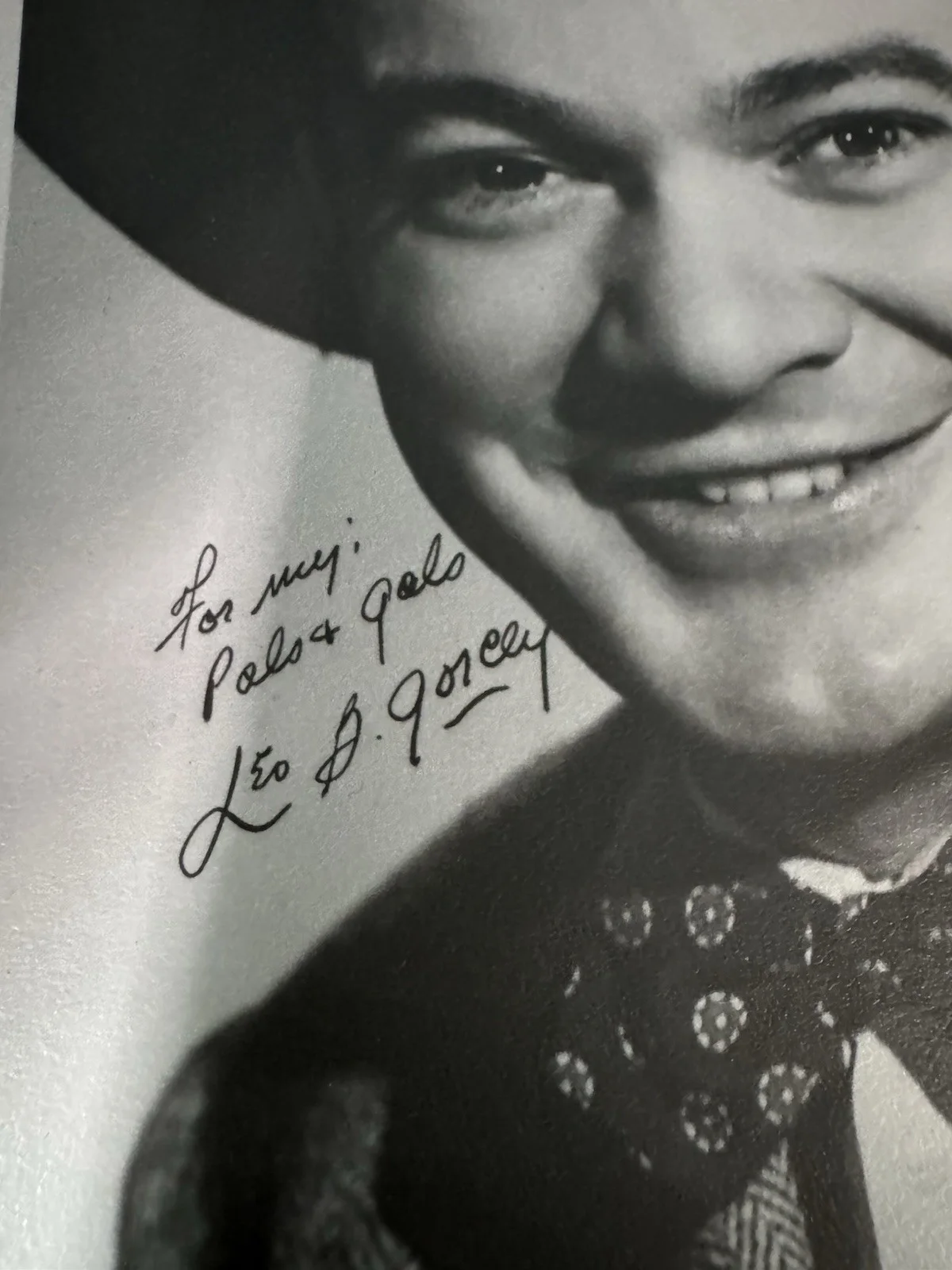 Leo G — Original Signed Movie Photograph Leo G. Black & White Inscribed 5x7, image 3