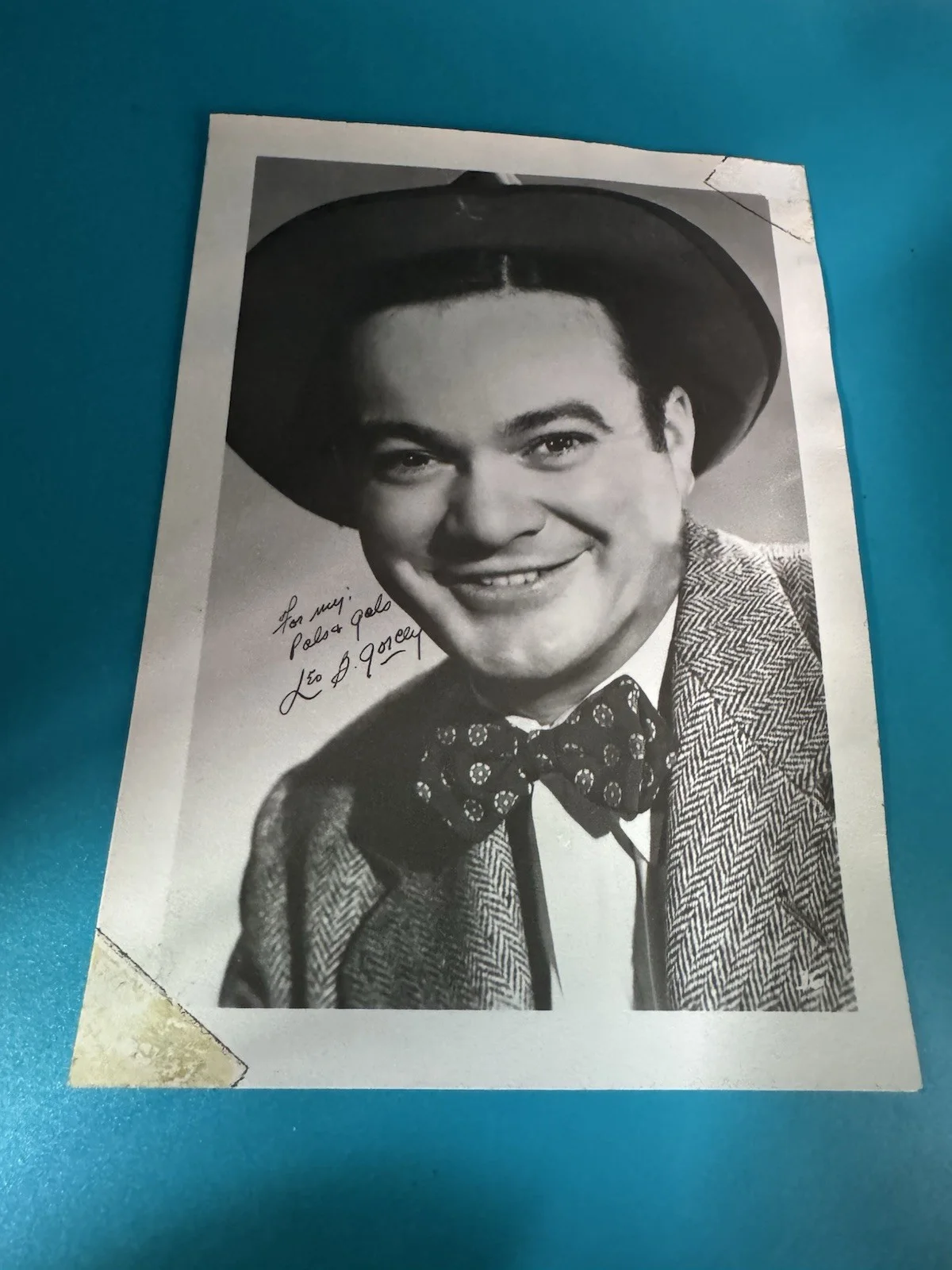 Leo G — Original Signed Movie Photograph Leo G. Black & White Inscribed 5x7, image 4