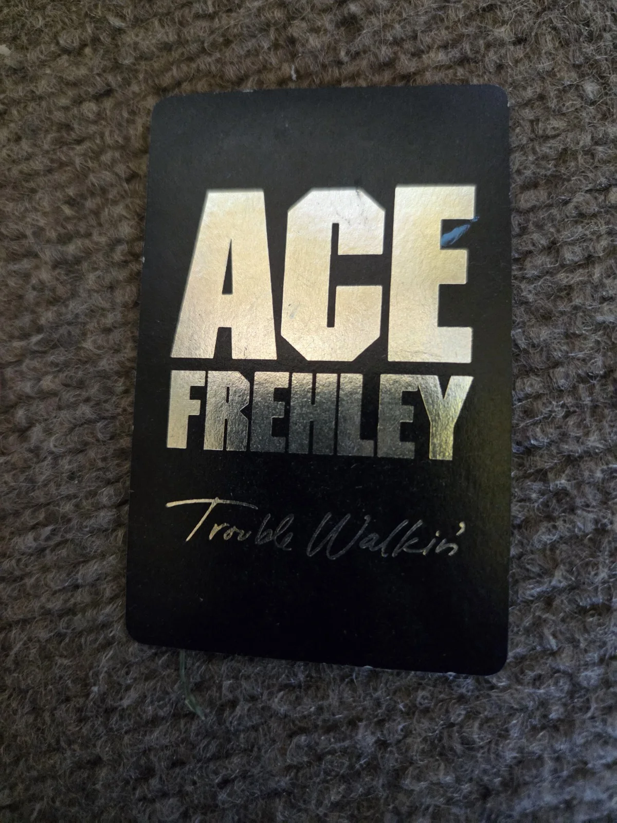 Ace Frehley Kiss Signed Trouble Walkin Playing Card ! Rare Kiss Aucoin, изображение 2