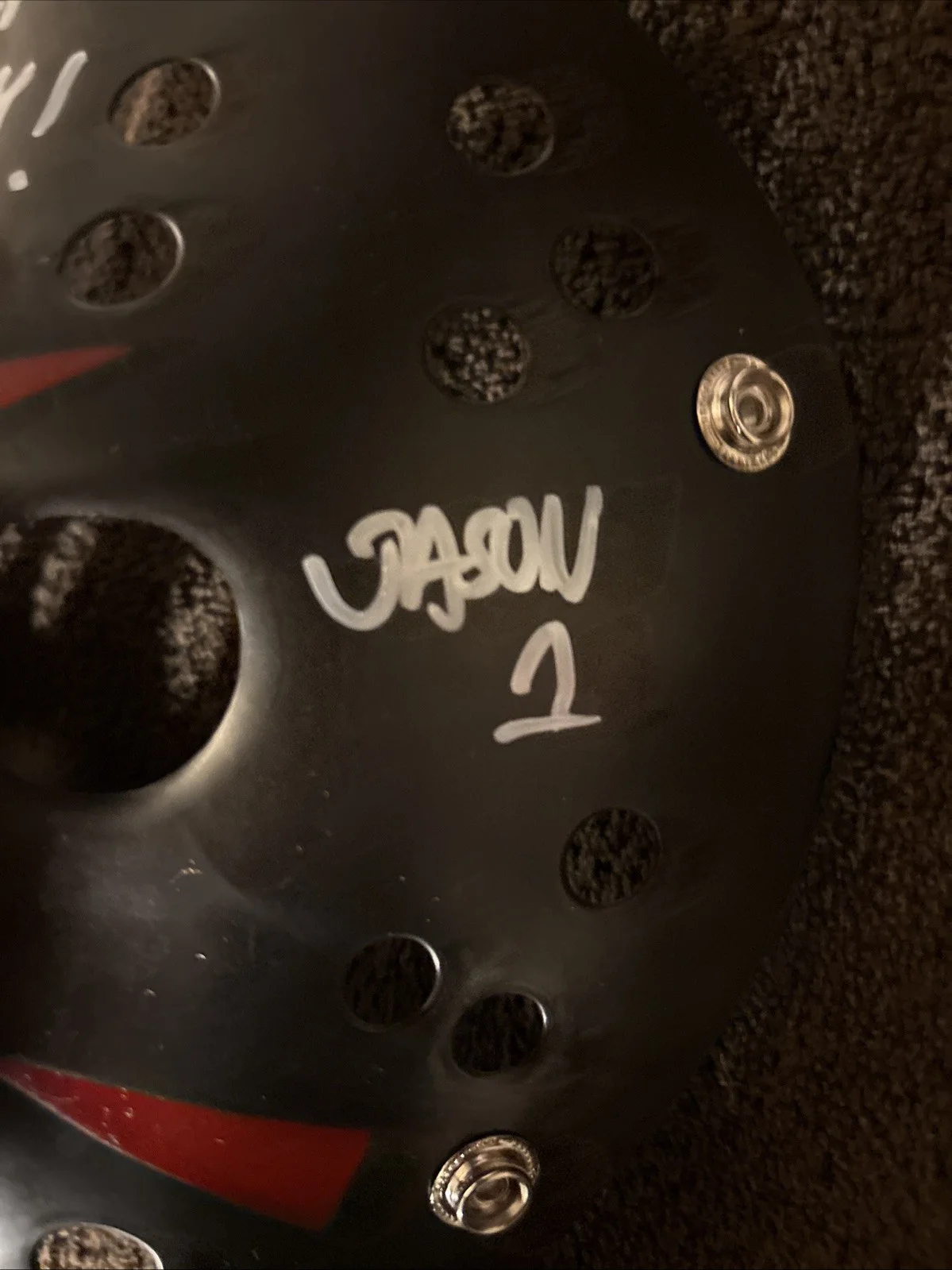 Ari Lehman — Ari Lehman Friday The 13th Jason 1 Signed Black Jason Man “F. U. C. K. Freddy”, изображение 4