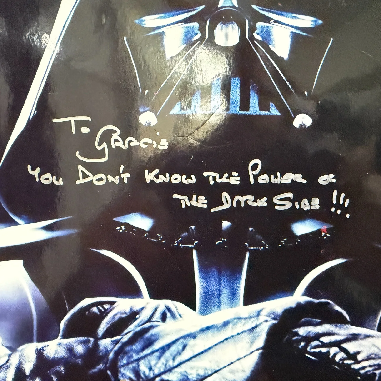 Dave Prowse Darth Vader Signed Photo Personalized To Gracie Official COA 8x12, image 5