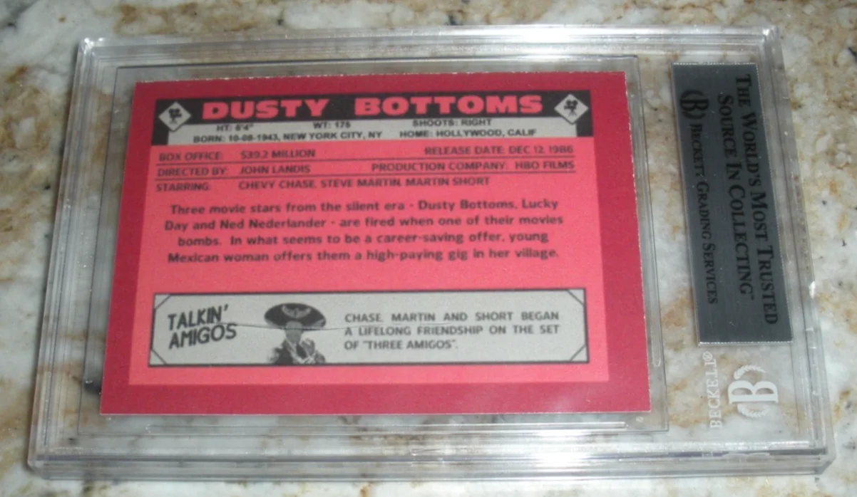 CHEVY CHASE DUSTY BOTTOMS HOF ACTOR! LAST ONE BECKETT/COA SIGNED CARD, image 2
