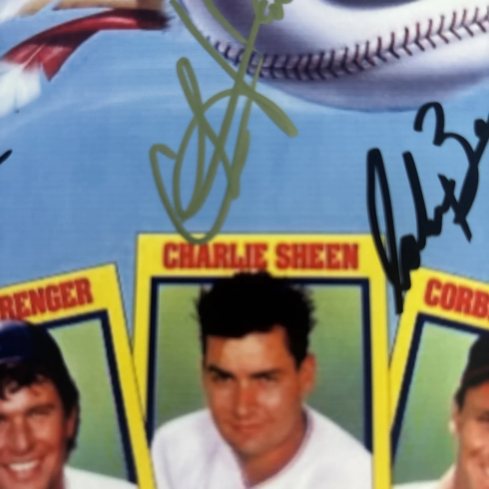 Charlie Sheen, Tom Berenger, Corbin Bernsen Hand Signed Major League 8x10 Photo, изображение 4