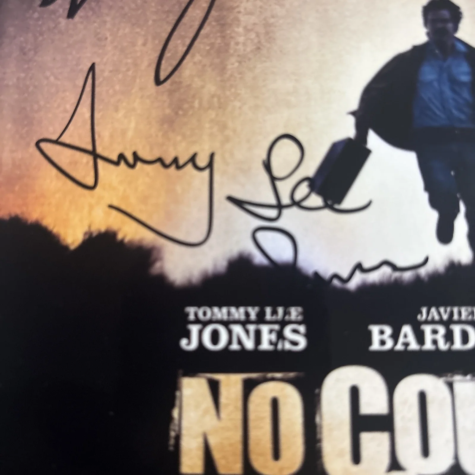 No Country For Old Men, Tommy Lee Jones, Javier Bardem, Josh Brolin Signed 8x10, image 2
