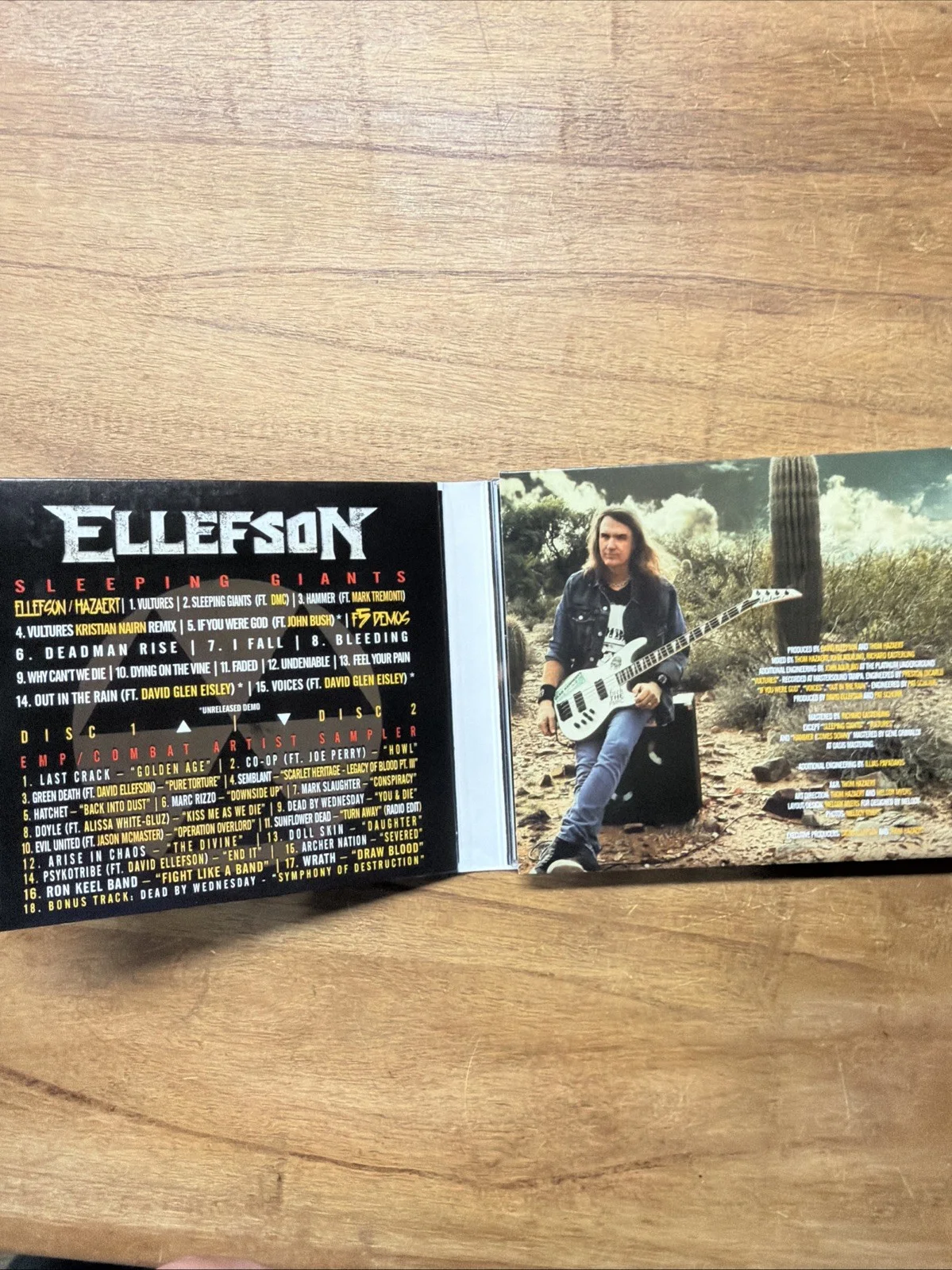 Ellefson Autographed Sleeping Giants Vinyl LP, image 2