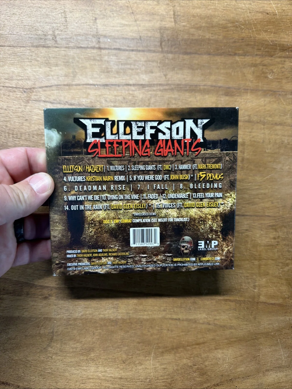Ellefson Autographed Sleeping Giants Vinyl LP, image 4