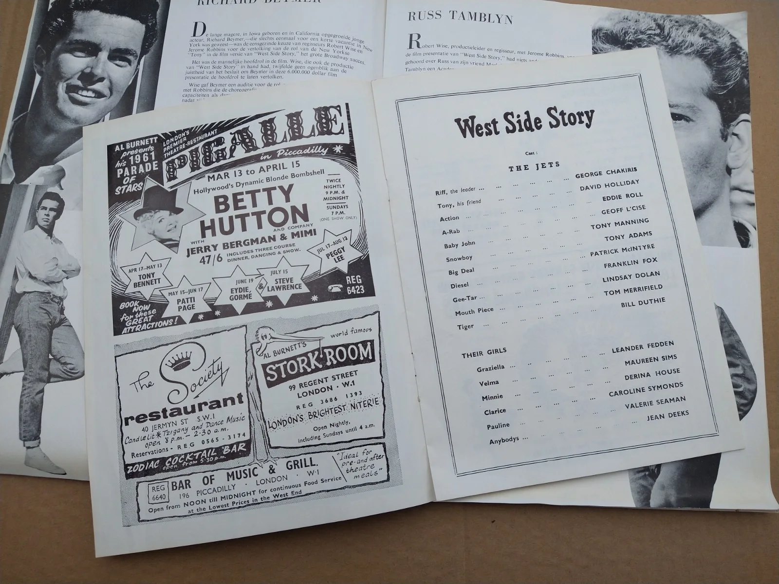 West Side Story 1961 Souvenir Film & Theatre Programmes, изображение 4