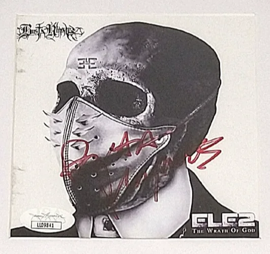 Busta Rhymes — Busta Rhymes Signed Extinction Level Event CD Framed JSA COA Rap Hip Hop Album, image 3