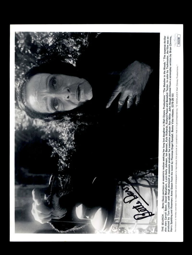 Bette Davis — Bette Davis JSA Cert Signed 8x10 Photo The Search Autograph