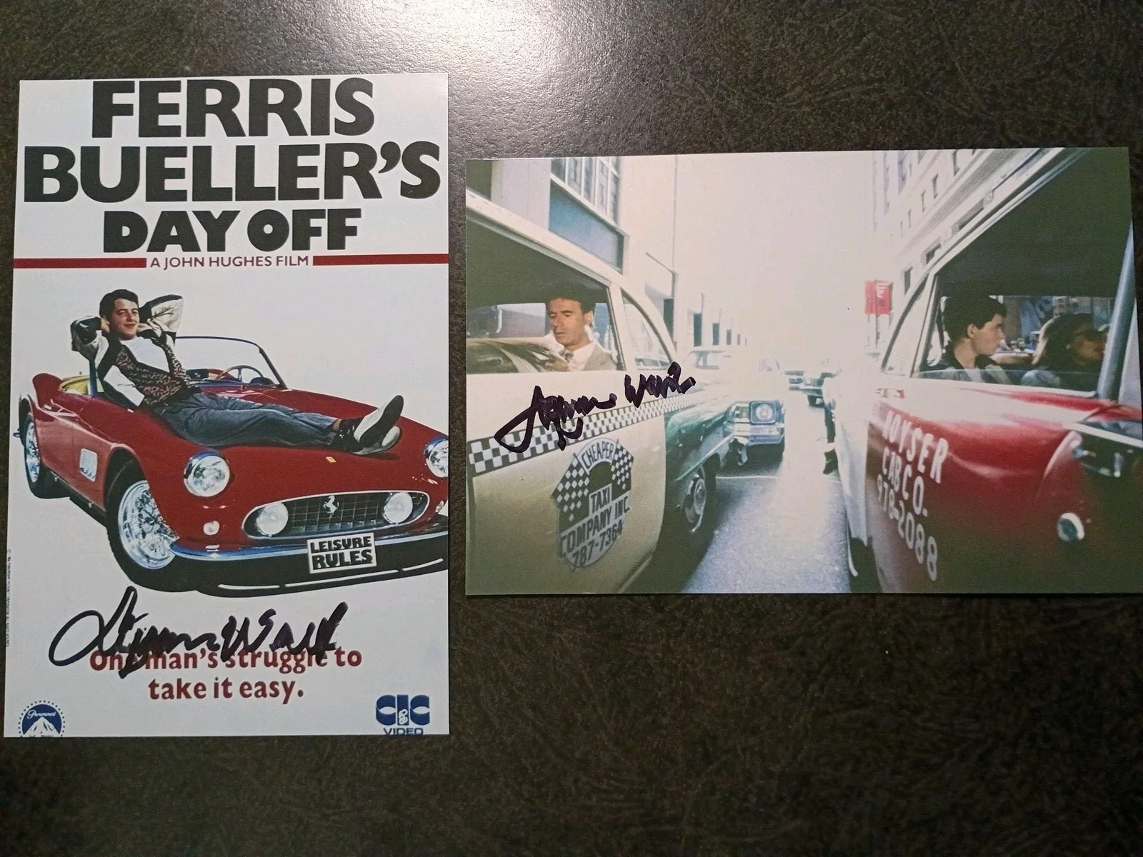 CLAUDIA CHRISTIAN — LYMAN WARD As DAD 2 Hand Signed Autograph 4X6 Photo S - FERRIS BUELLER'S DAY OFF