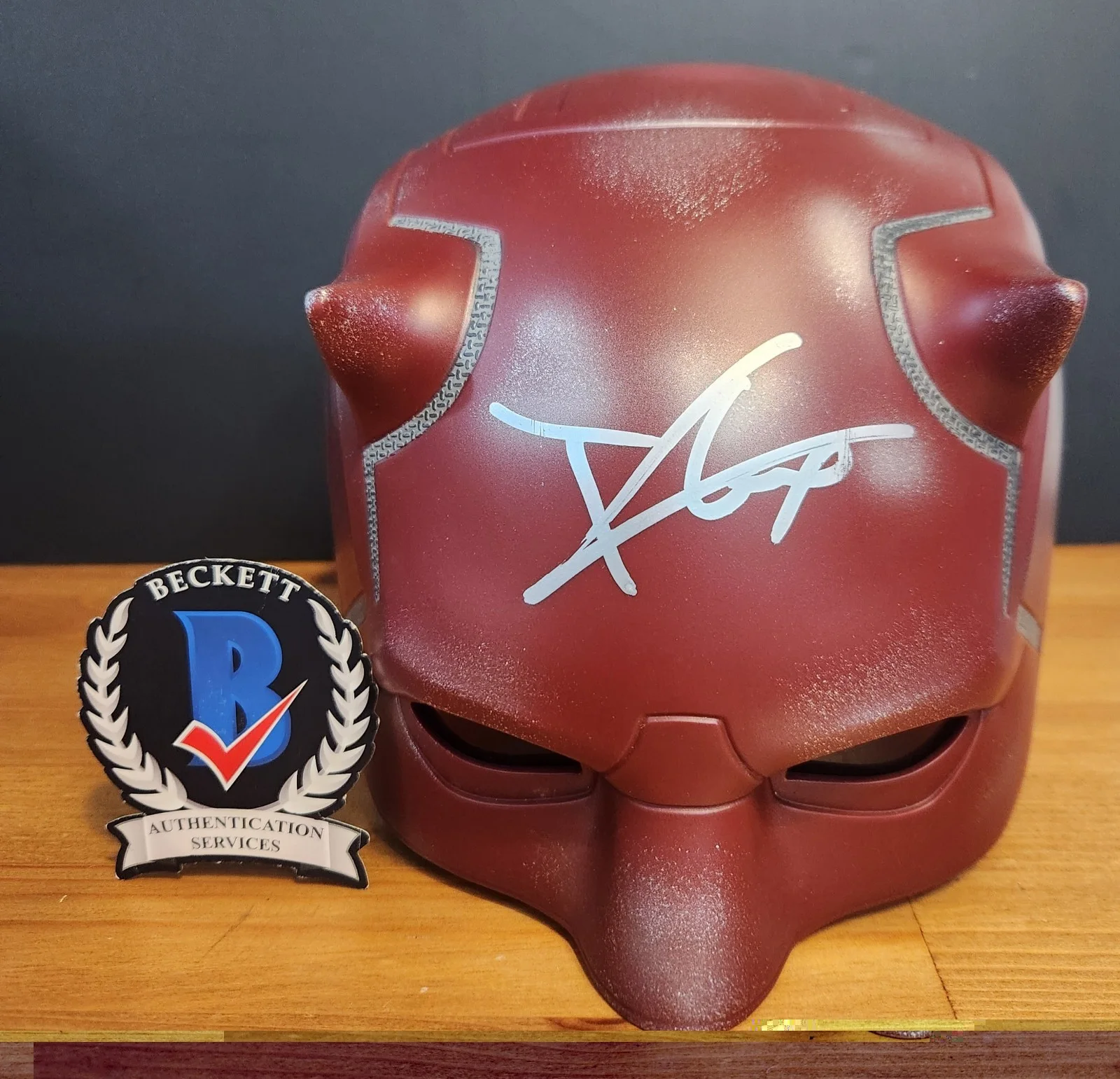 Charlie Cox Signed Daredevil Born Again Helmet Disney Parks Exclusive BAS COA, image 2