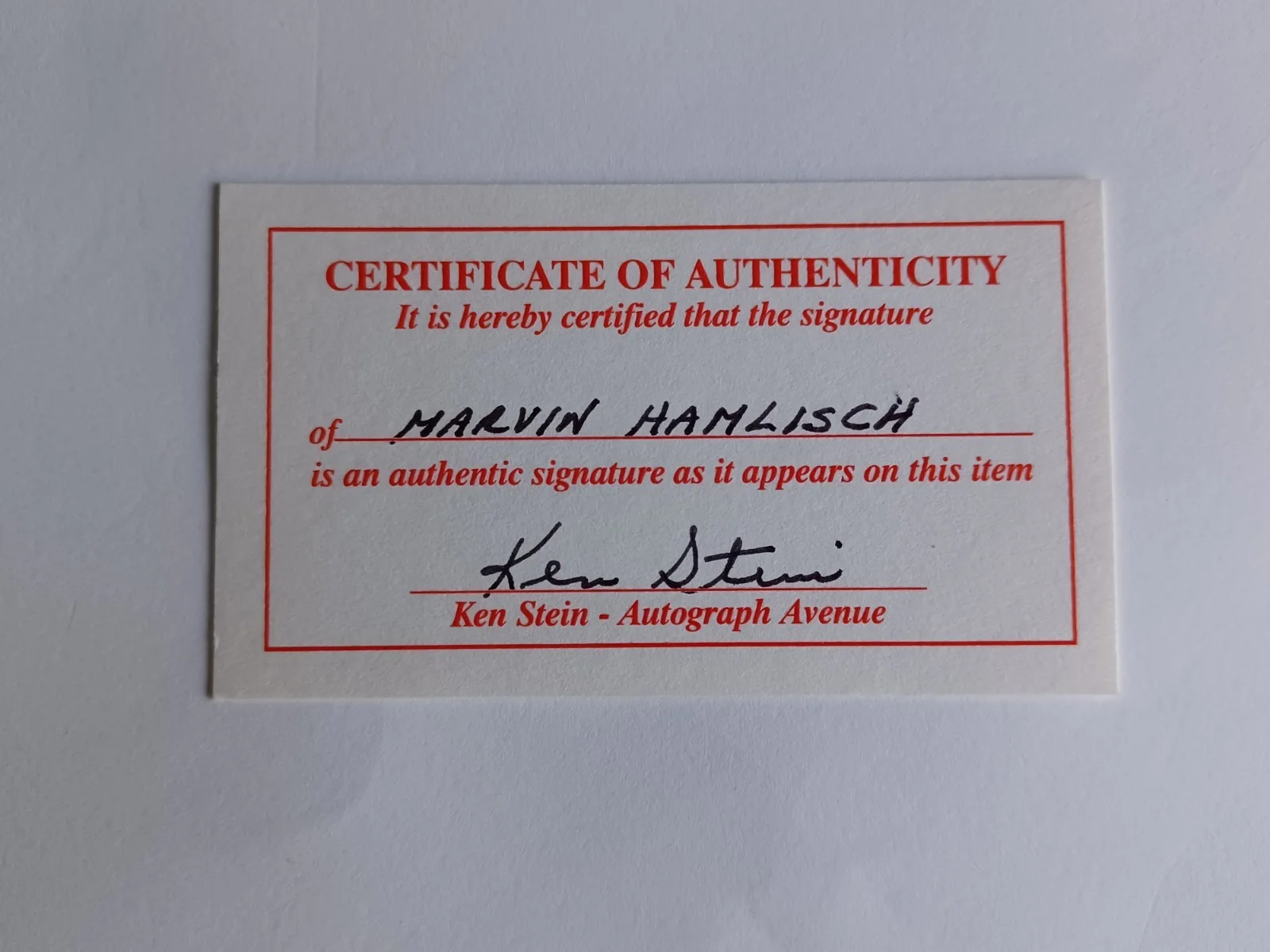 Marvin Hamlisch (d. 2012) Signed Index Card w/COA - Conductor, image 2