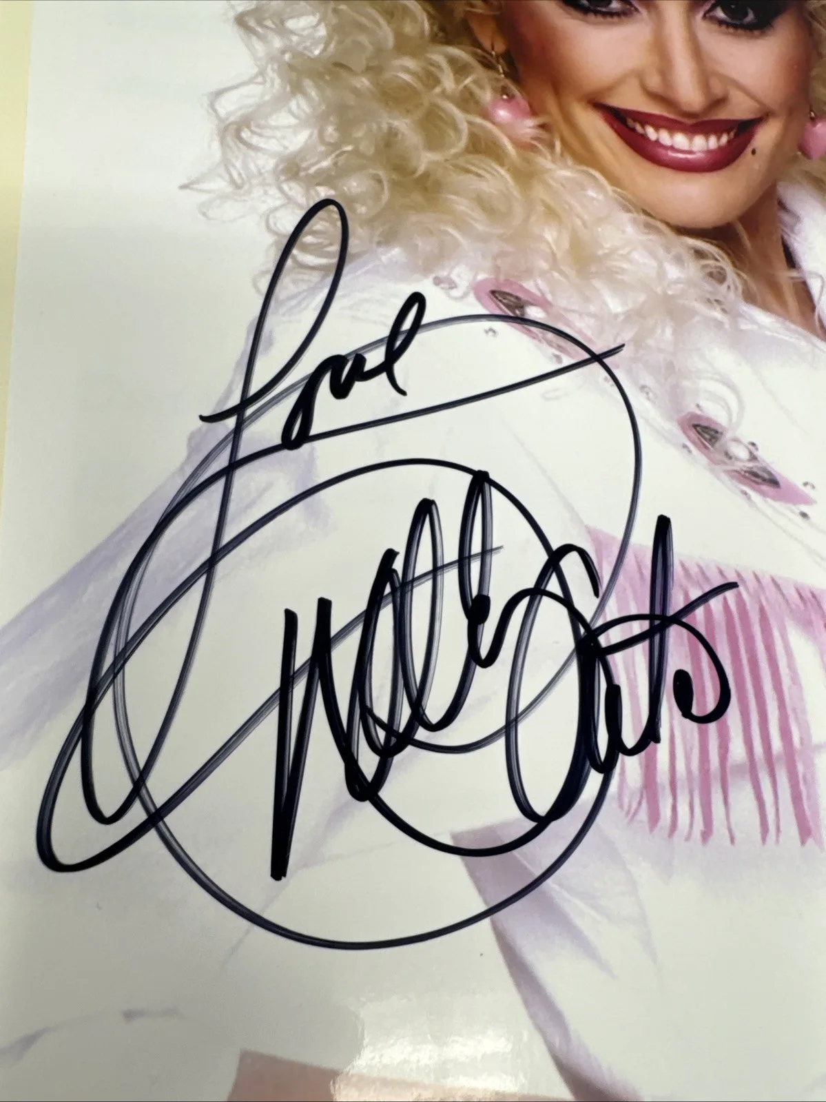 DOLLY PARTON Autographed 8.5 x 11 Hand Signed Photo COA early pretty western, изображение 2