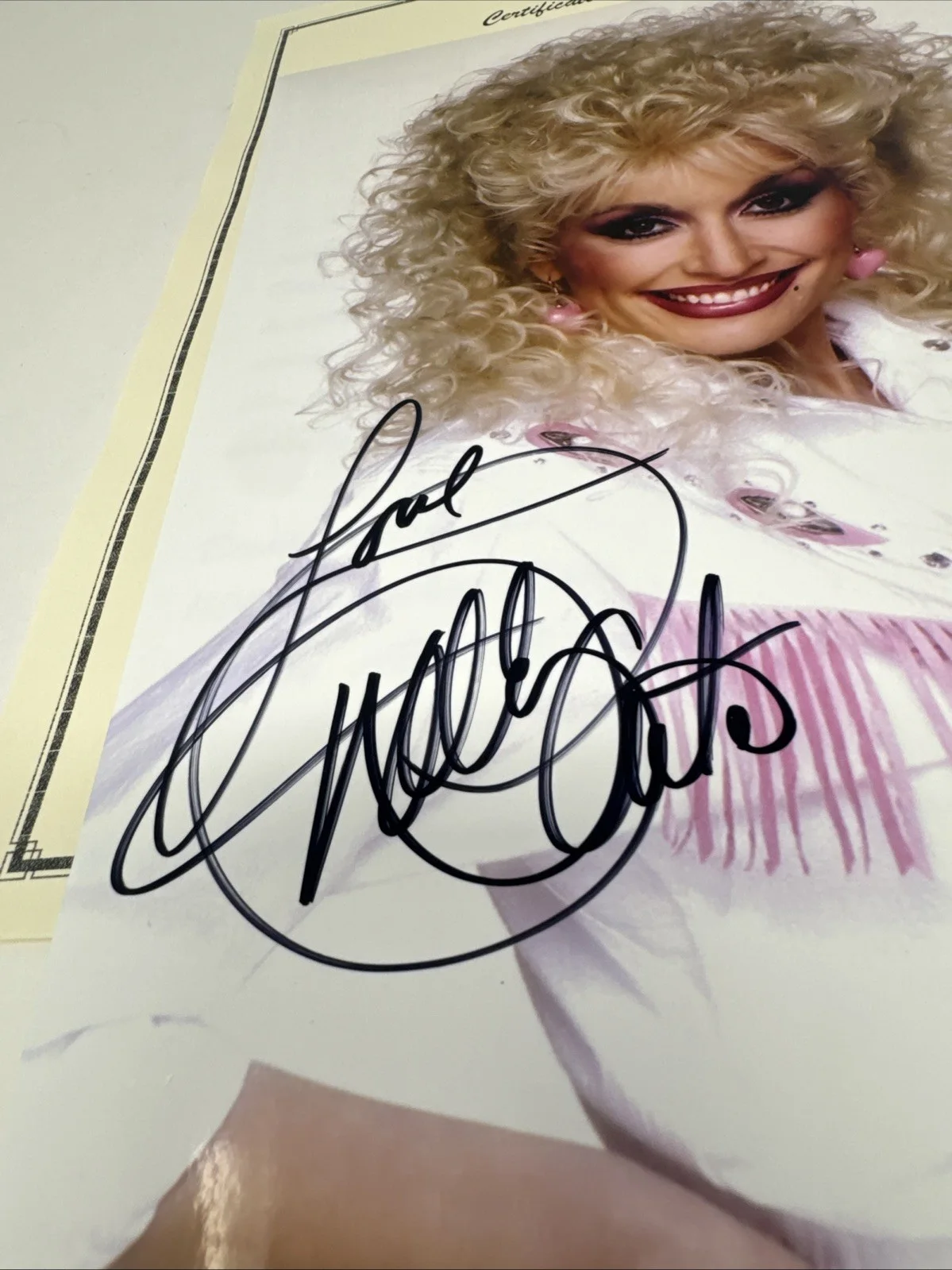 DOLLY PARTON Autographed 8.5 x 11 Hand Signed Photo COA early pretty western, изображение 3