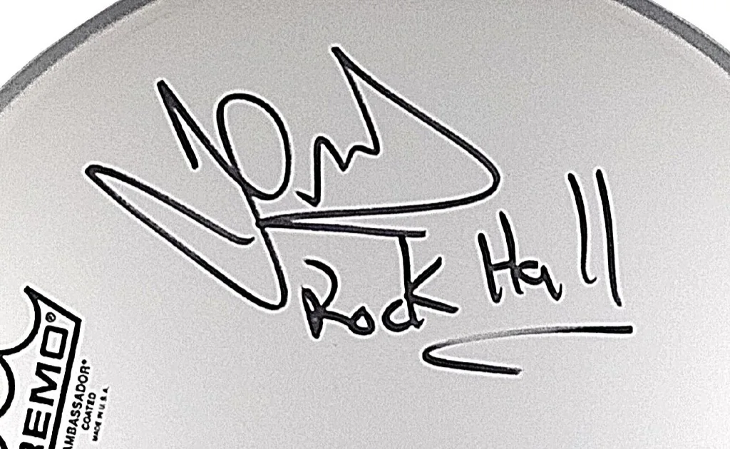 DJ Yella — DJ Yella NWA Signed Drumhead Rock Hall HOF Inscription Beckett COA Rap Hip Hop, изображение 3