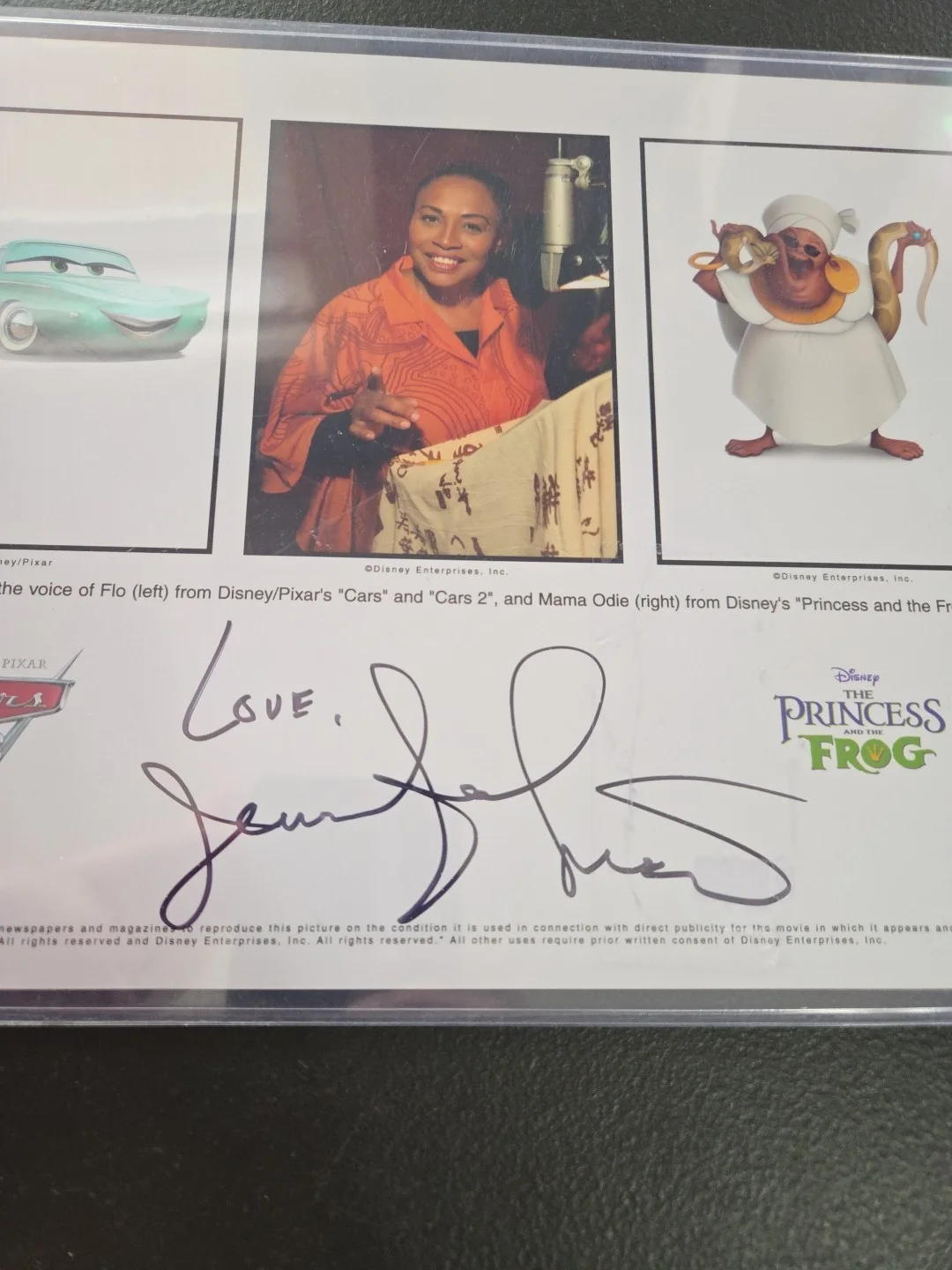 Jenifer Lewis Signed Photo 8"X10 DISNEY, CARS, PRINCESS AND THE FROG. BAS COA, изображение 2