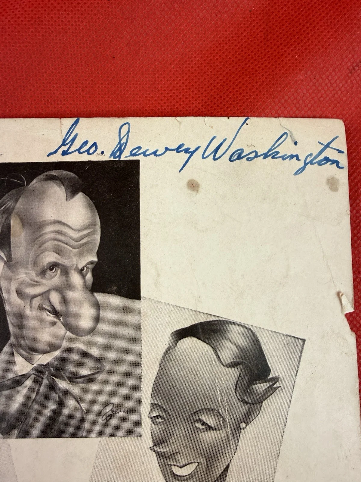 Jimmy Durante — 1933 Original Jimmy Durante Autographed Magazine Page “Strike Me Pink”, image 3