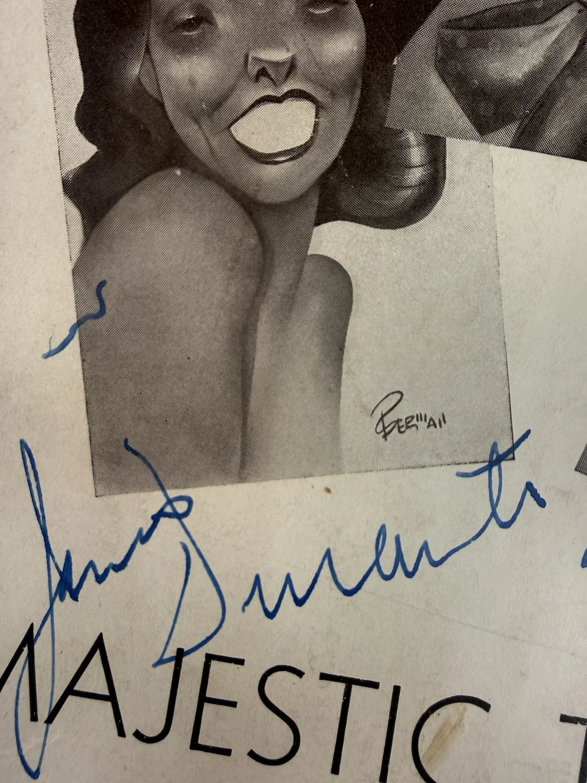 Jimmy Durante — 1933 Original Jimmy Durante Autographed Magazine Page “Strike Me Pink”, image 5