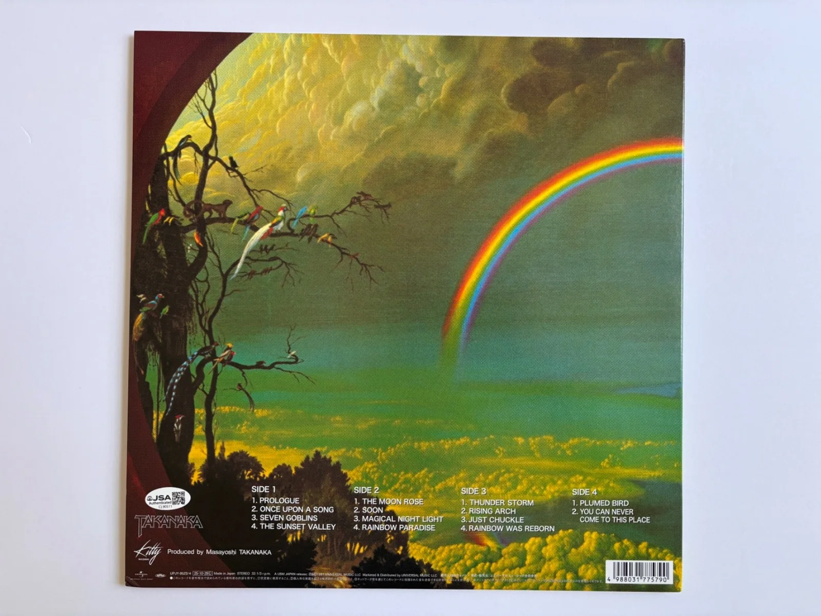 MASAYOSHI TAKANAKA SIGNED THE RAINBOW GOBLINS VINYL ALBUM JAPANESE GUITARIST JSA, изображение 5