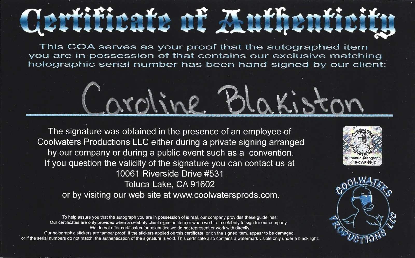 Caroline Blakiston — RARE Caroline Blakiston Signed Star Wars Mon Mothma 8x10 Photo Autograph, изображение 3