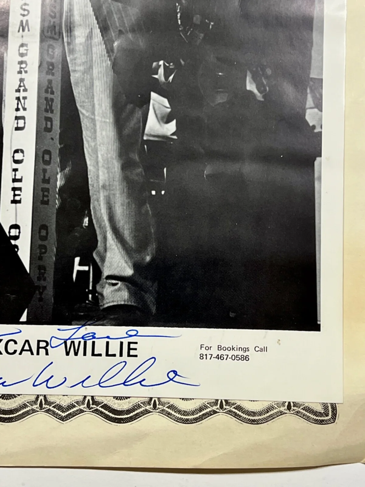 Box Car Willie Signed VINTAGE RARE Photo Grand Ole Opry, Honorary Hobo 1980 Cert, изображение 4