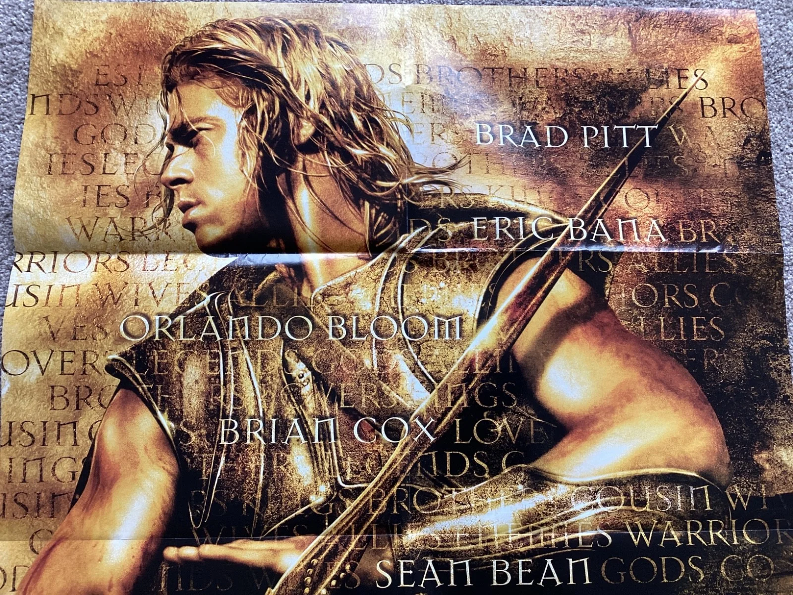 TROY (2004) Original Theatrical Teaser One-Sheet Movie Poster Brad Pitt Historic, изображение 2
