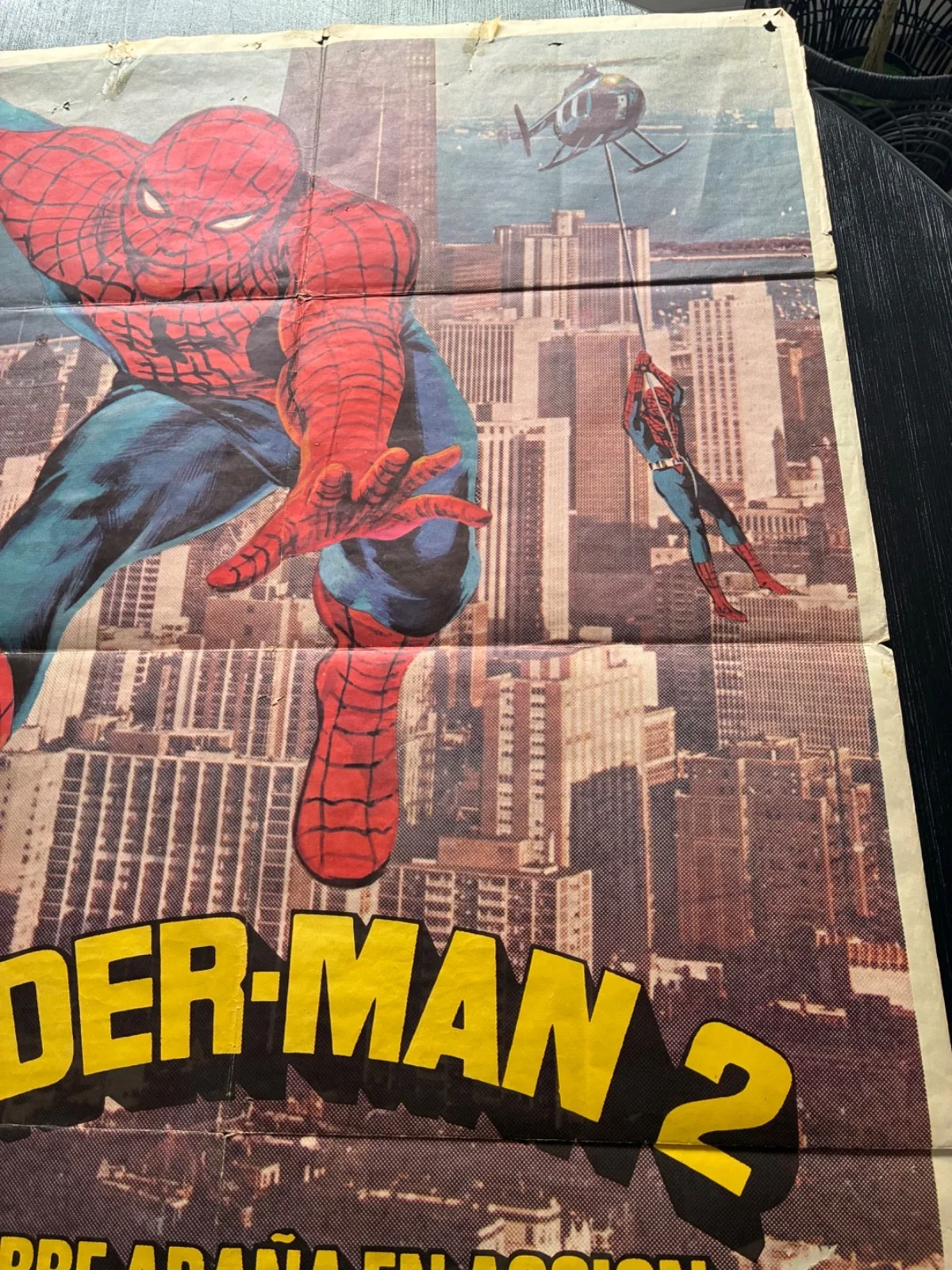 SPIDER-MAN 2 SPAINISH VERSION WITH TWIN TOWERS FILM POSTER RARE, image 3
