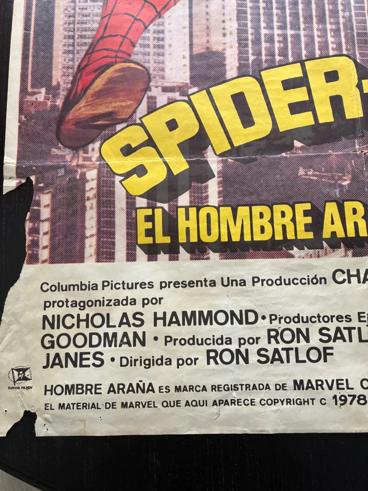 SPIDER-MAN 2 SPAINISH VERSION WITH TWIN TOWERS FILM POSTER RARE, image 4