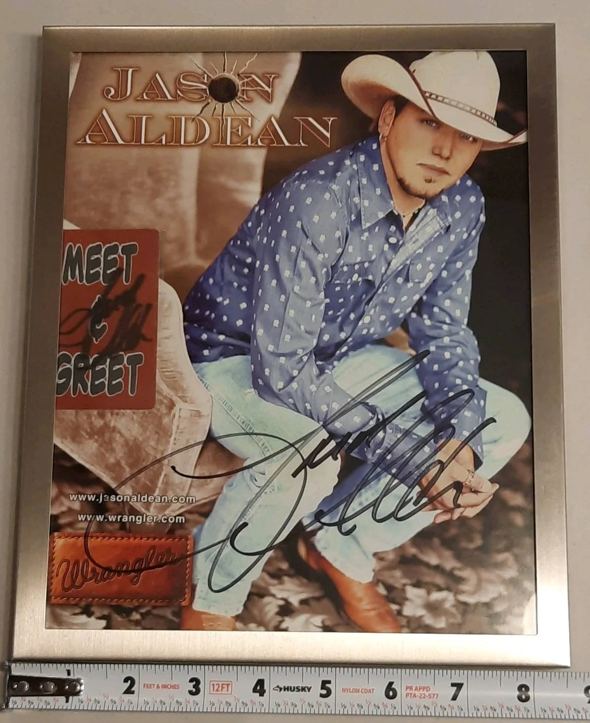 Jason Aldean Signed Autographed and Framed Meet & Greet Photo Memorabilia, image 2