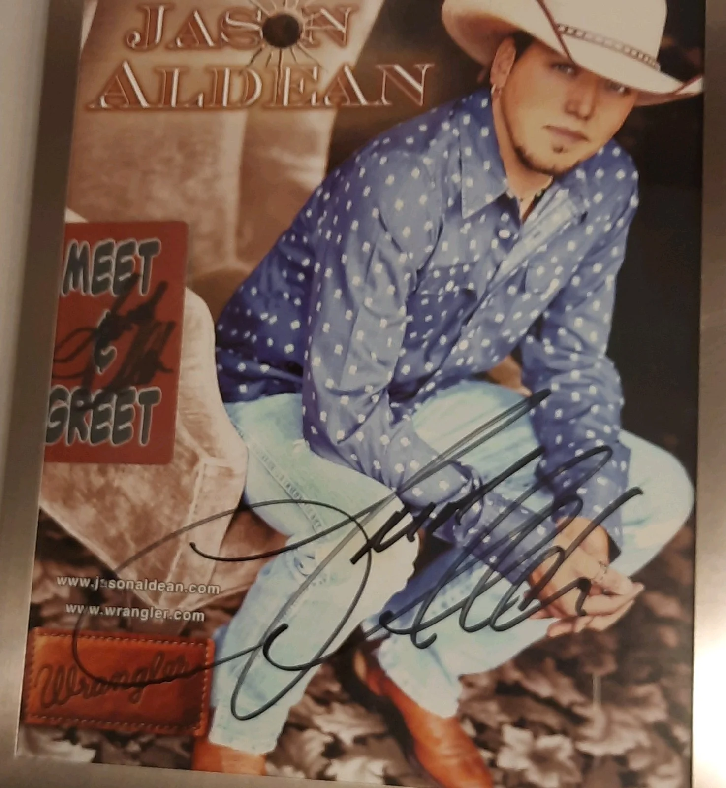Jason Aldean Signed Autographed and Framed Meet & Greet Photo Memorabilia, image 5