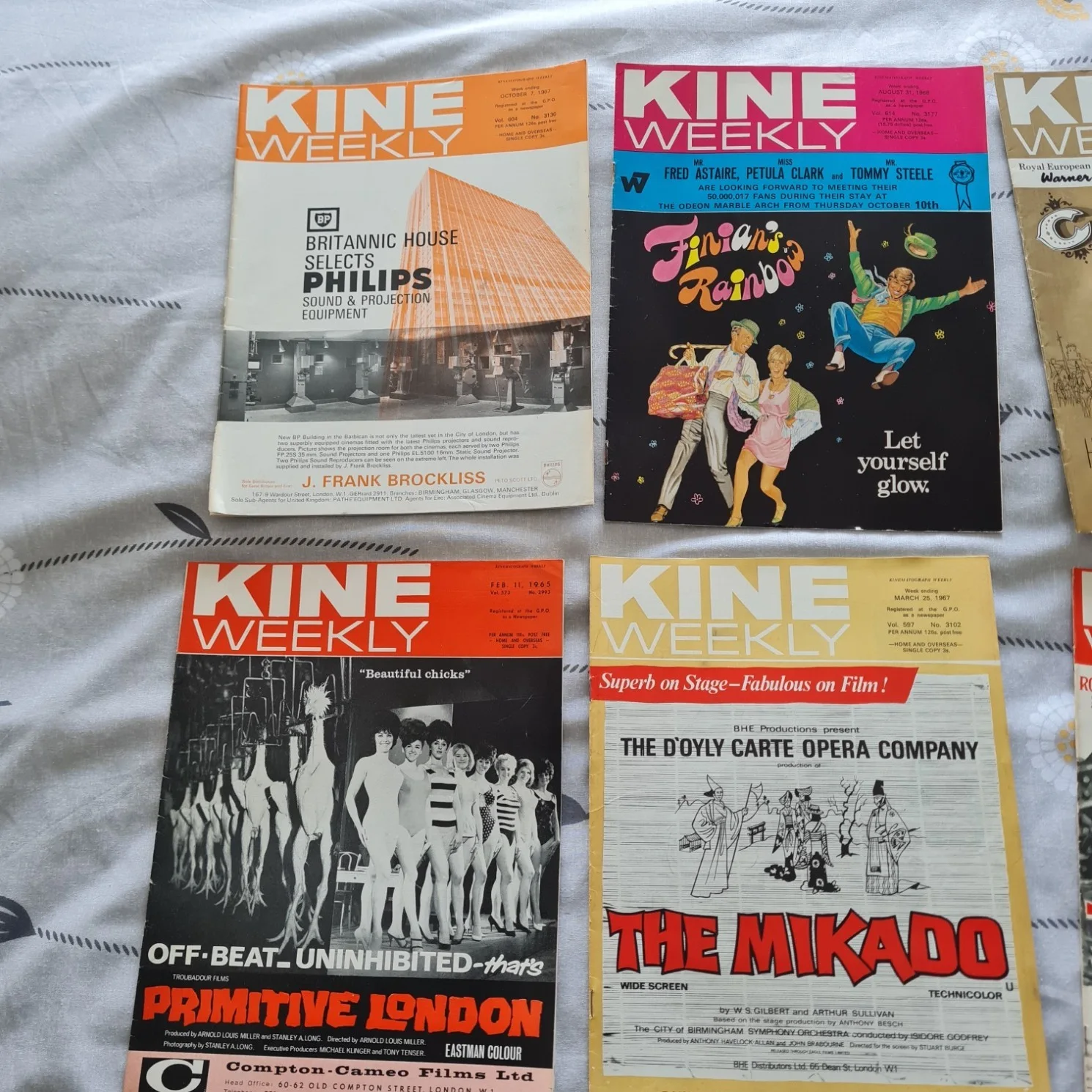 8 X KINE WEEKLY MAGAZINES - 1960'S, image 2