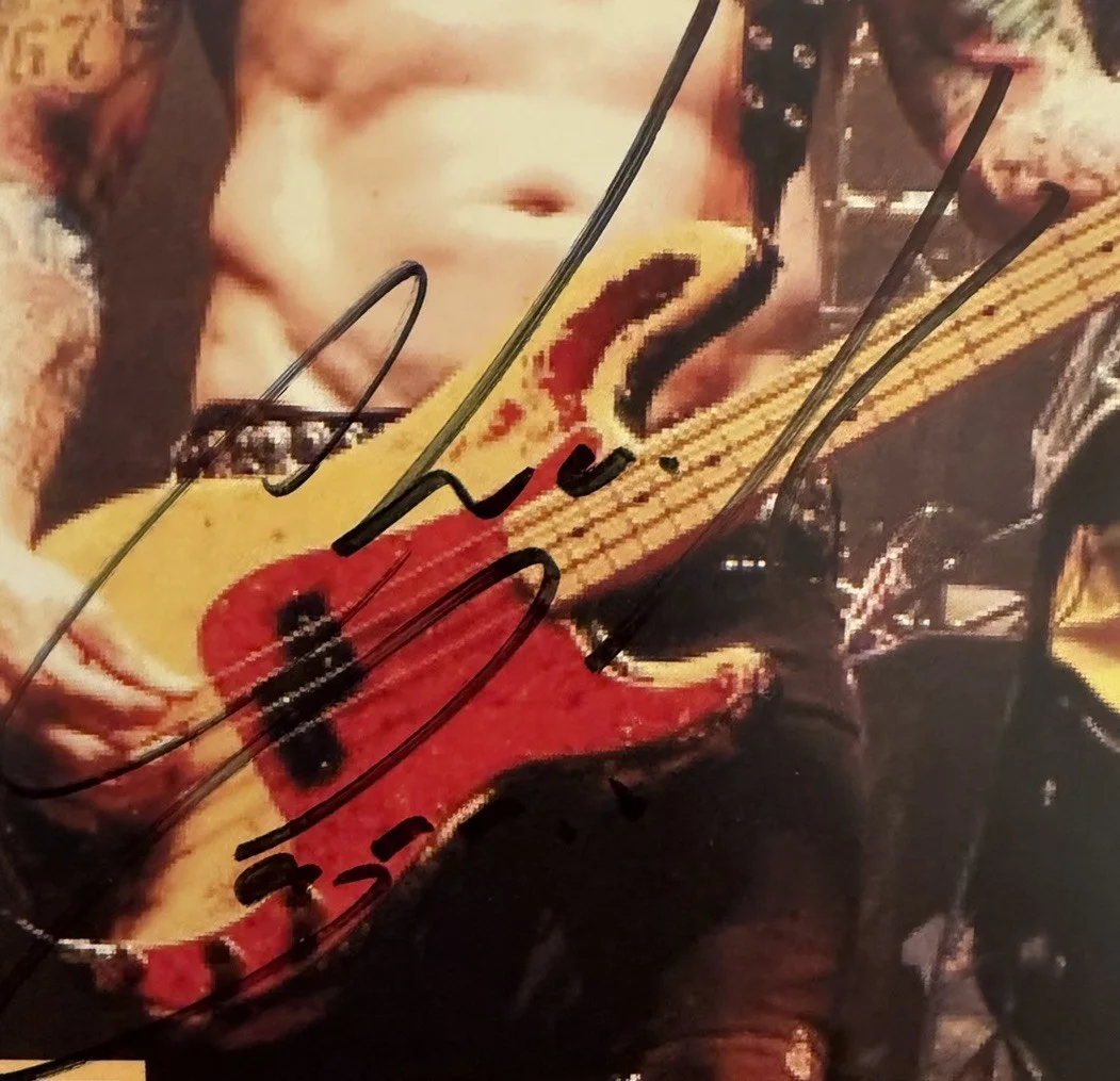 Signed Chuck Garric Alice Cooper 8x10 Concert Photo Autograph Bassist NAMM Auto, изображение 2