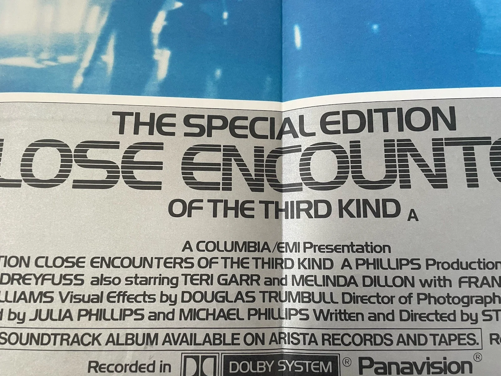 CLOSE ENCOUNTERS OF THE THIRD KIND (SPECIAL) ORIGINAL UK QUAD FILM POSTER 1977, изображение 2