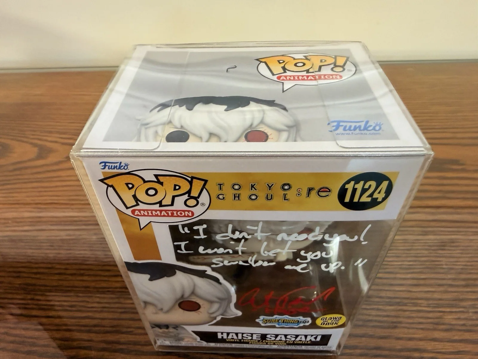 Haise Sasaki Signed Funko Pop Tokyo Ghoul Kaneki Autograph #1124, изображение 4