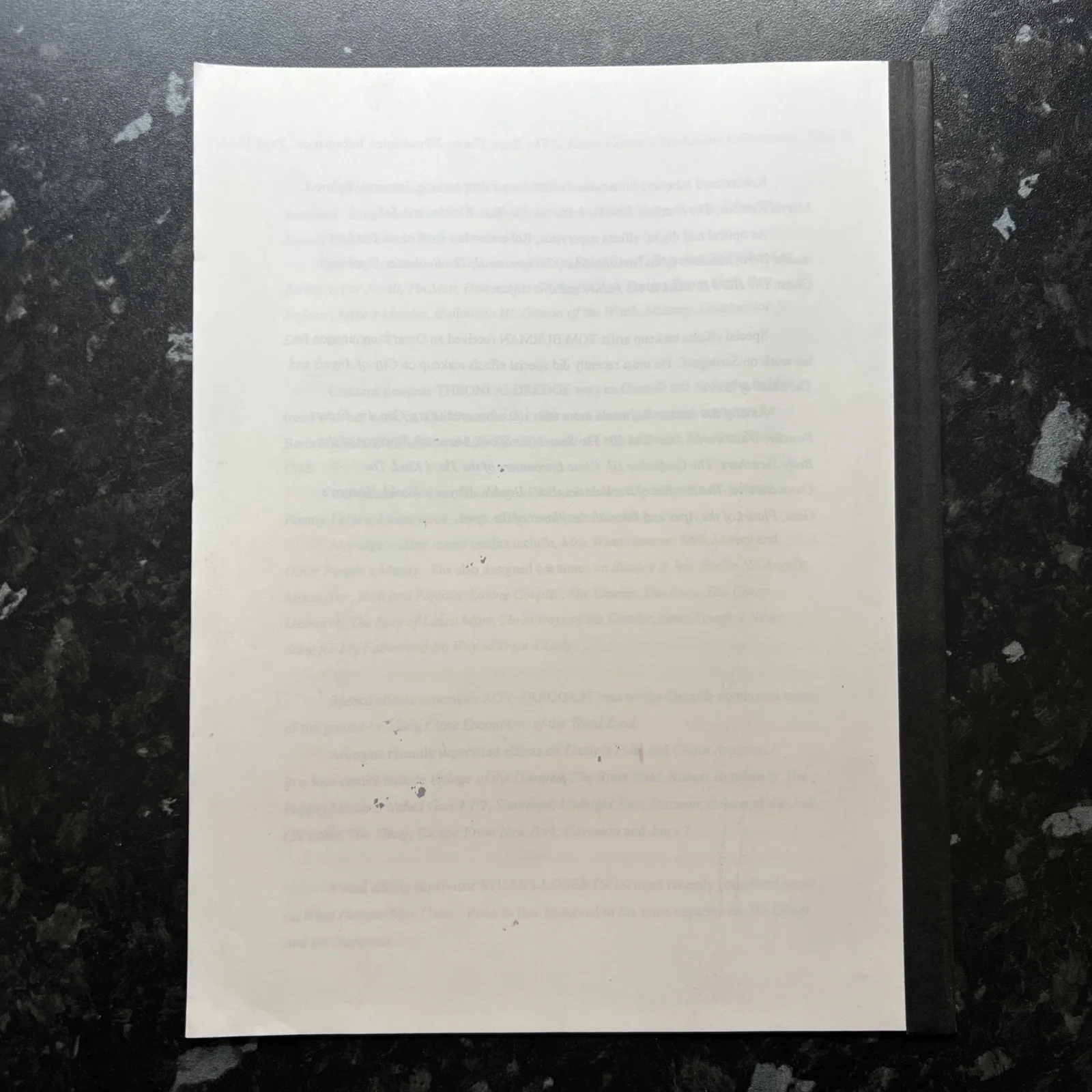 THE RAGE CARRIE2 HORROR ORIGINAL 18 page PRODUCTION NOTES, image 2
