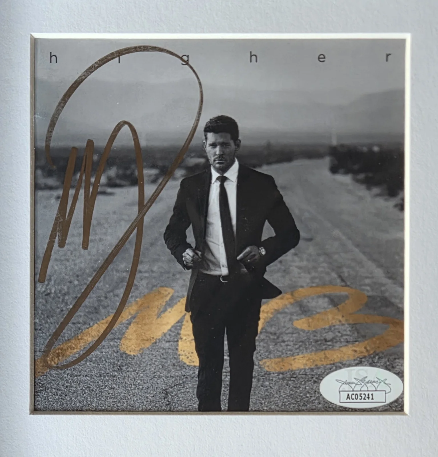 MICHAEL BUBLE CD DISPLAY SIGNED JSA CERTIFIED COA AUTOGRAPH HIGGER PRESENT GIFT, image 3