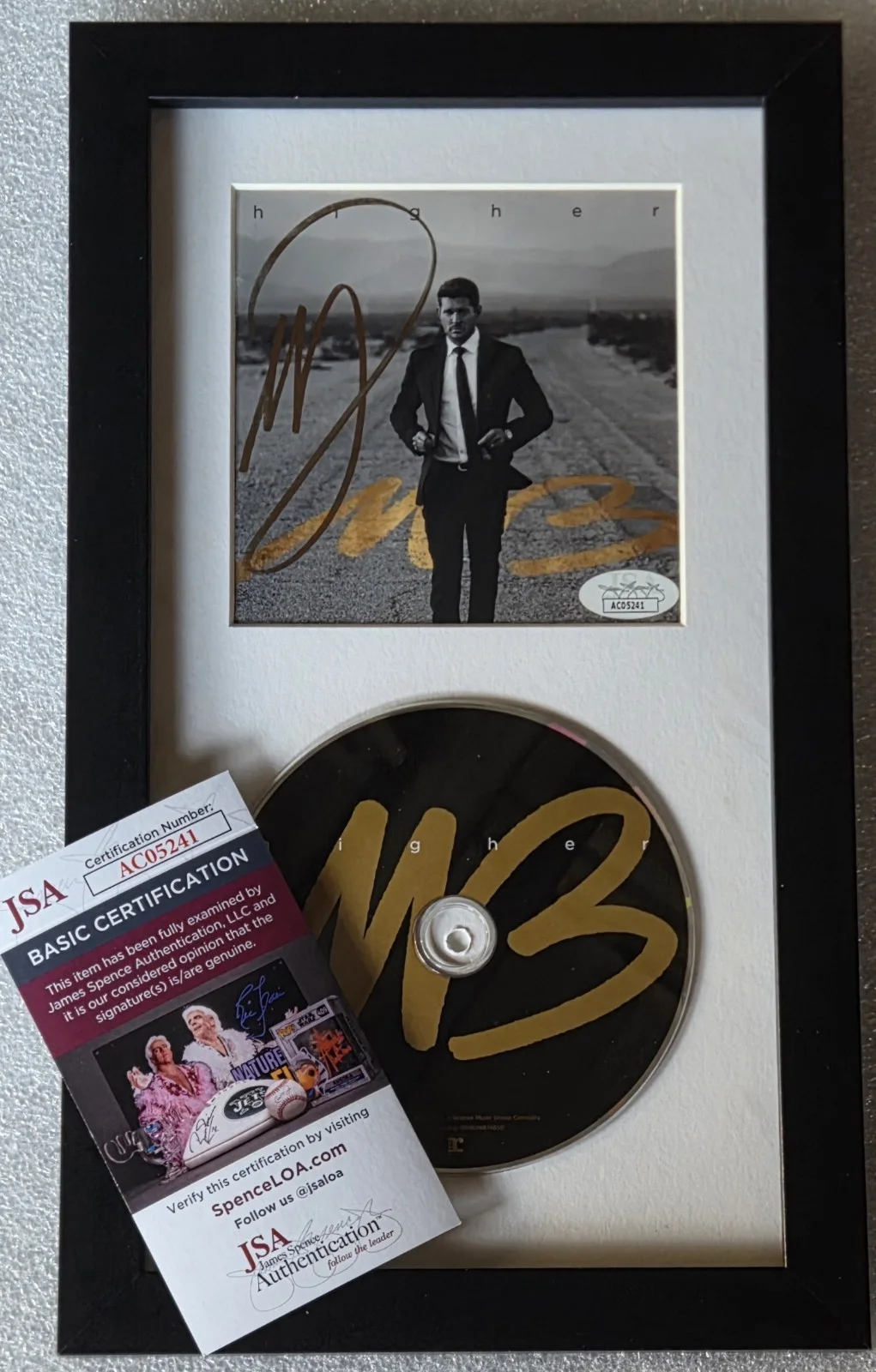 MICHAEL BUBLE CD DISPLAY SIGNED JSA CERTIFIED COA AUTOGRAPH HIGGER PRESENT GIFT, image 5