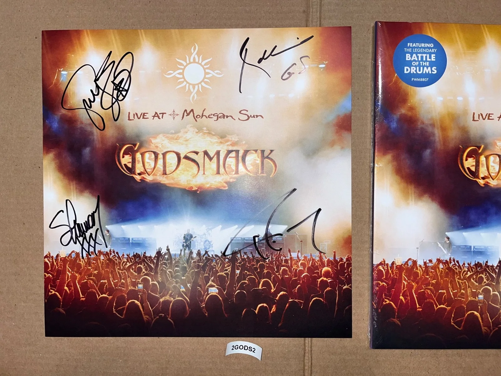 Godsmack Signed Autographed Vinyl Record LP Live at Mohegan Sun, image 2