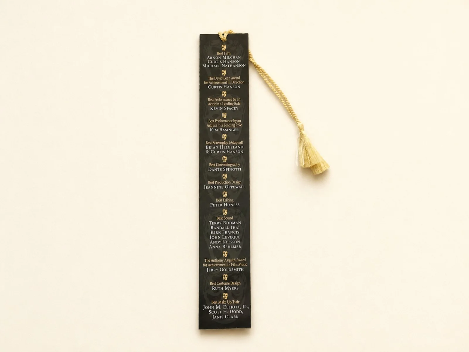 1997 LA Confidential BAFTA Oversized Bookmark Film Memorabilia Warner Brothers, image 3
