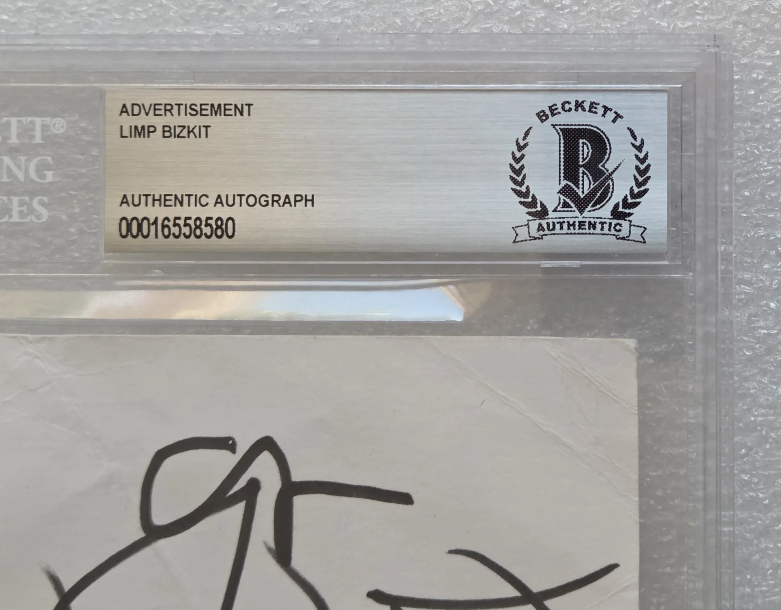 LIMP BIZKIT SIGNED BECKETT BAS COA AUTOGRAPHED SAM RIVERS SLABBED FRED DURST, image 3