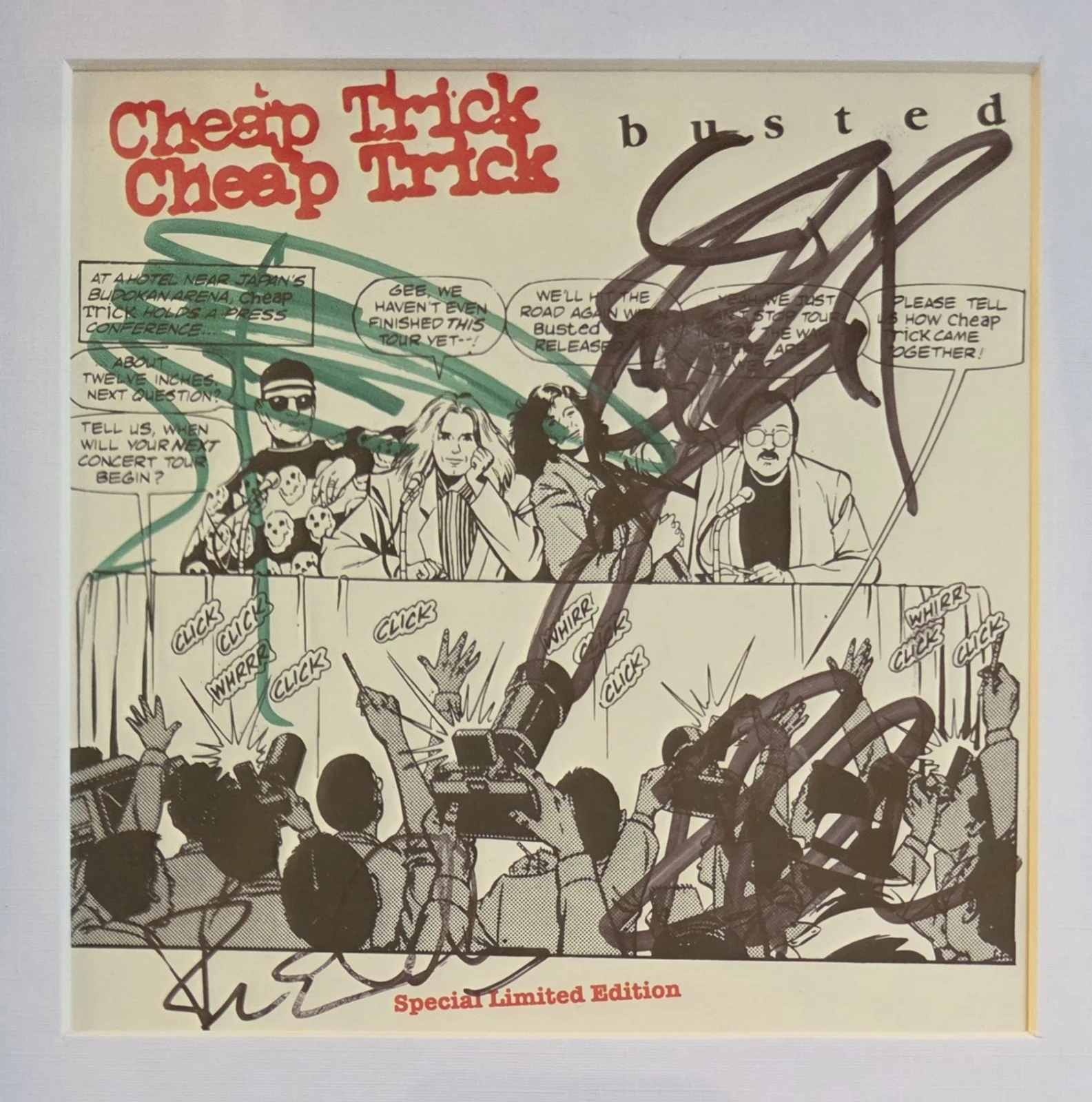 CHEAP TRICK AUTOGRAPHED CD DISPLAY BECKETT BAS LOA COA SIGNED BAND PRESENT GIFT, image 3